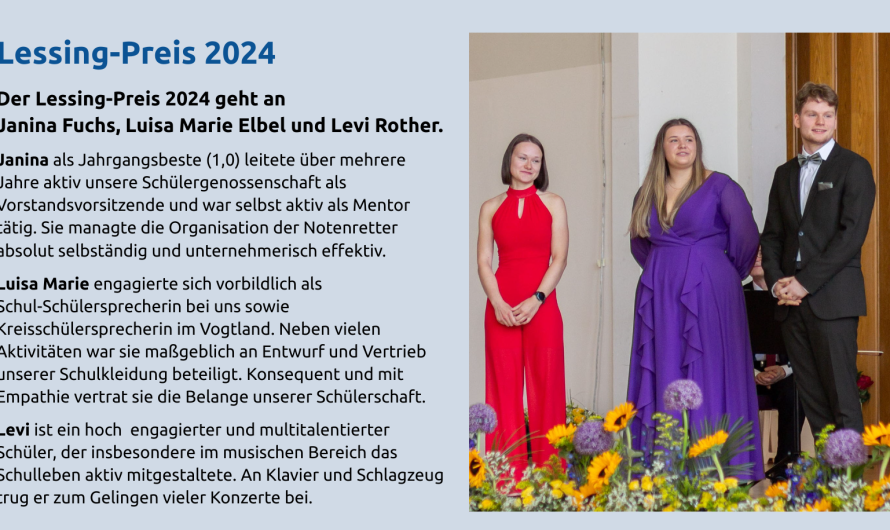 Wir gratulieren unseren Lessing-Preisträgern 2024